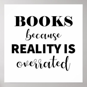 Grappige boeken lezen boek liefhebber moderne typo poster