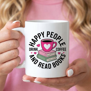 Grappige Boekenliefhebber Coffeverslaafde Lezen Dw Koffiemok