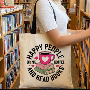 Grappige Boekenliefhebber Coffeverslaafde Lezen Dw Tote Bag