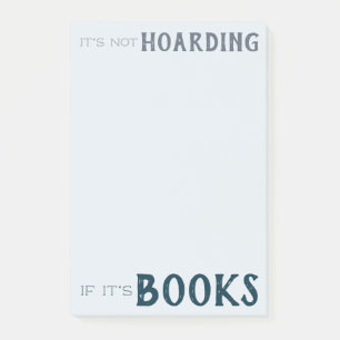 Grappige boekenliefhebber "It's Not Hoarding" Blue Post-it® Notes