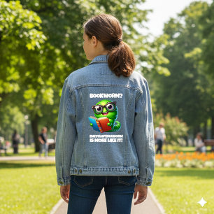Grappige Boekenwurm? Eerder Encyclopediewurm! Denim Jacket