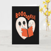 Grappige Boekenwurm Geest Halloween Kostuum Boooek Kaart (Gele Bloem)