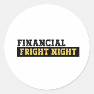 Grappige boekhouder Halloween - Financiële Fright Ronde Sticker