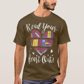 grappige boekliefhebbers lezen je hart uit t-shirt