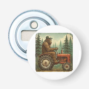 Grappige boer ontwerp mannen tractor rancher boerd button flesopener