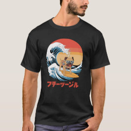 Grappige Boerboel Japanse Kanagawa Wave Dog T-shirt