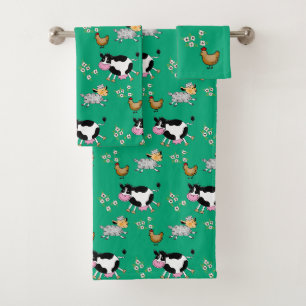 Grappige boerderijdieren bad handdoek