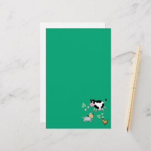 Grappige boerderijdieren briefpapier