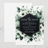 Grappige Boho Eucalyptus digitale bruiloft Save The Date (Voorkant / Achterkant)