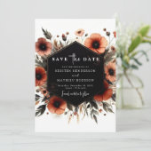 Grappige Boho Terracotta bruiloft Save The Date (Staand voorkant)