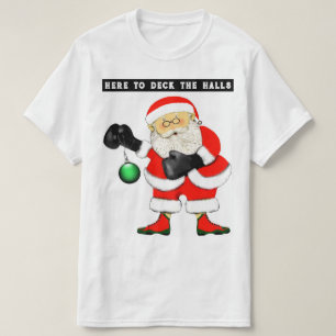 Grappige Boksen Boxer Kerstmis T-shirt