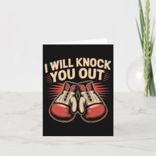Grappige bokser knock je uit bokshandschoenen ik z kaart