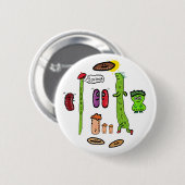 Grappige Bonen Grappen Ronde Button 5,7 Cm (Voorkant /achterkant)