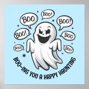Grappige Boo Ghost Poster