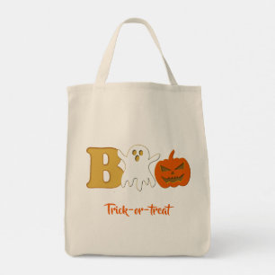 Grappige Boo Halloween Boodschappentas Tote Bag