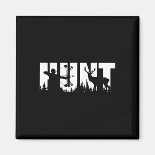 Grappige boog jagen herten voor jager en boogschie magneet
