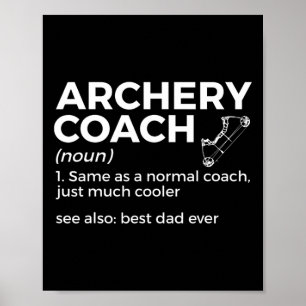 Grappige Boogschietcoach Definitie Beste Papa Ooit Poster