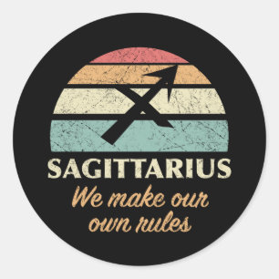 Grappige Boogschutter Zodiac regels Ronde Sticker