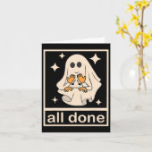 Grappige Boojee Ghost All Done SLP Spraaktherapie Kaart (Gele Bloem)