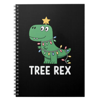 Grappige Boom Rex Kerstmis Dinosaurus Vakantie Gra Notitieboek