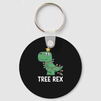 Grappige Boom Rex Kerstmis Dinosaurus Vakantie Gra Sleutelhanger