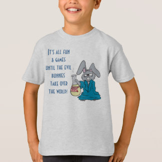 grappige boosaardige gekke wetenschapper konijn ne t-shirt