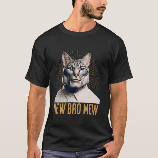 Grappige Bootleg Mewing Cat Looksmaxxing Meme Mew T-shirt (Voorkant)