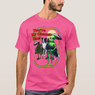 Grappige Border Collie Alien Je bent gekozen voor T-shirt