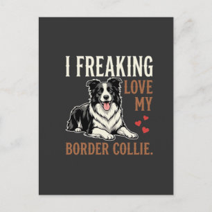 Grappige Border Collie Liefde Hond Briefkaart