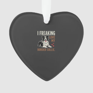 Grappige Border Collie Liefde Hond Ornament