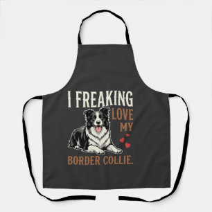 Grappige Border Collie Liefde Hond Schort