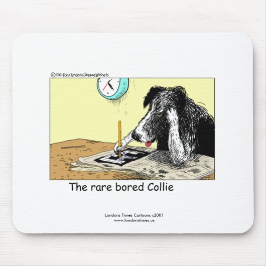 Grappige Border Collie Muismat (Voorkant)
