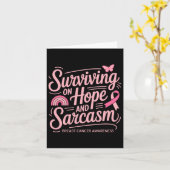 Grappige borstkanker kaart (Gele Bloem)