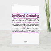 Grappige borstkanker Kaart (Achterkant)