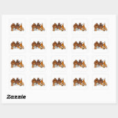 Grappige bosdieren Schattige bosbewoners Vierkante Sticker (Vel)