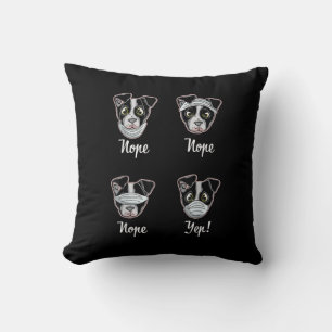 Grappige Boston Terrier Gift Mond Neusmasker Honde Kussen