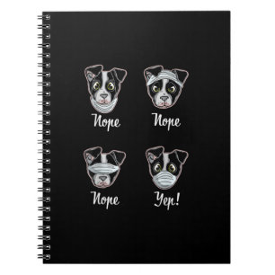 Grappige Boston Terrier Gift Mond Neusmasker Honde Notitieboek