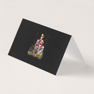 Grappige Boston Terrier Hond Kerstboom Cadeau Kaart