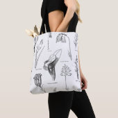 Grappige botanie canvas tas (Dichtbij)