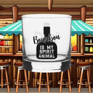 Grappige Bourbon geest dier woord kunst Whisky Glas