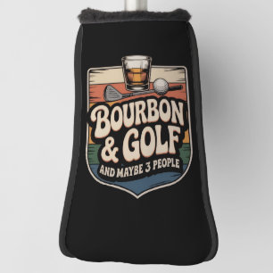 Grappige Bourbon Golf Golfer Vader Cadeau Vintage Golfheadcover