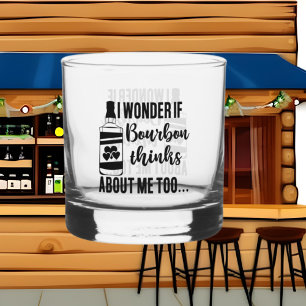 Grappige bourbon woord art whisky glas
