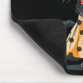 Grappige Bow Cat in Polka Dot Jurk Muismat (Hoek)