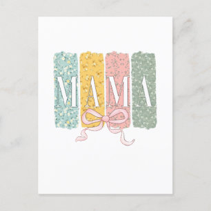 Grappige Bow Coquette Mama Bloemen Moederdag Briefkaart