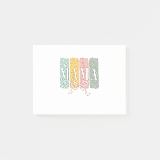 Grappige Bow Coquette Mama Bloemen Moederdag Post-it® Notes (Voorkant)
