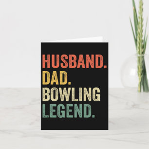 Grappige Bowler Honds Vader Bowling Legende Vaderd Kaart
