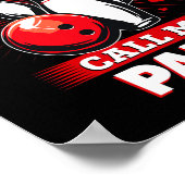 Grappige bowler Mijn favoriete bowler roept me op Poster (Hoek)