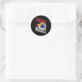 Grappige Bowling Besties Vrienden Bowling Buddies Ronde Sticker (Tas)
