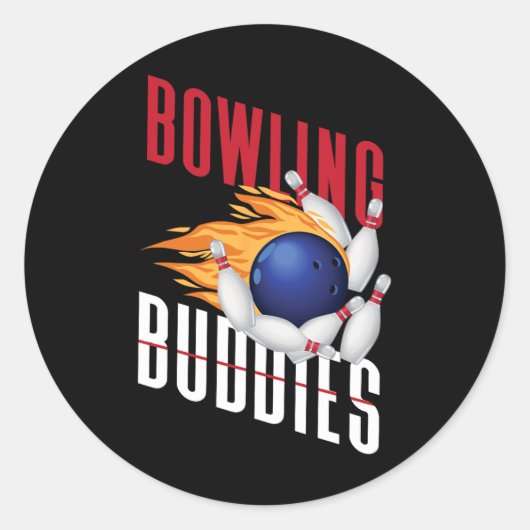 Grappige Bowling Besties Vrienden Bowling Buddies Ronde Sticker (Voorkant)