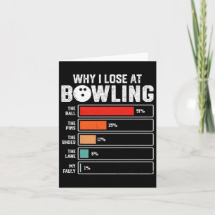 Grappige Bowling Bowler Mannen Vrouwen Kinder Waar Kaart